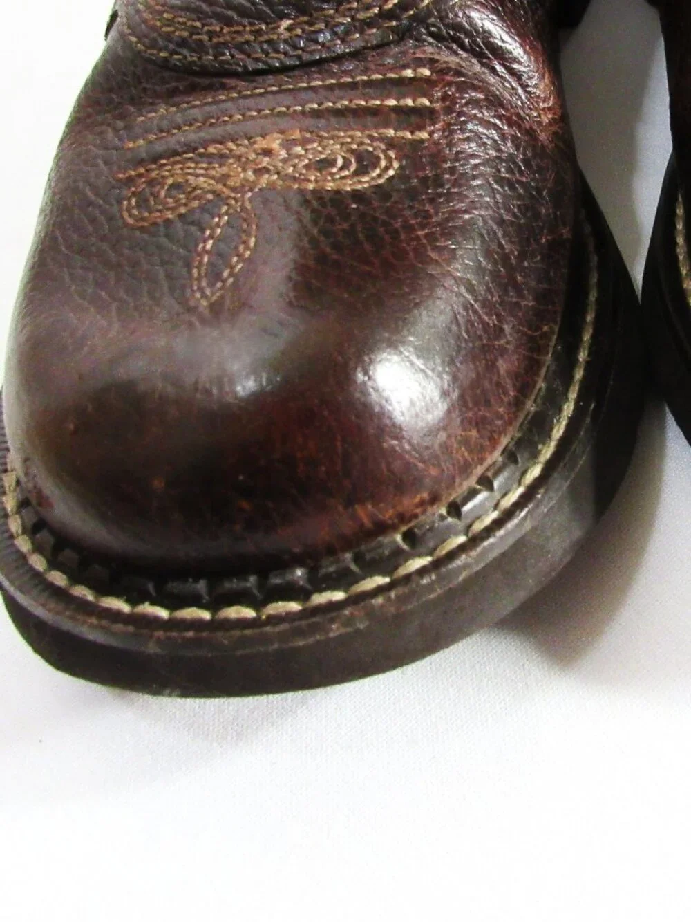 ARIAT WOMEN'S LEATHER BABY PHAT WESTERN BOOTS SIZE 8.5B RUSSET BROWN - Picture 7 of 12